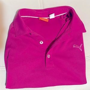 Pink Puma Cell Golf Shirt Size Medium